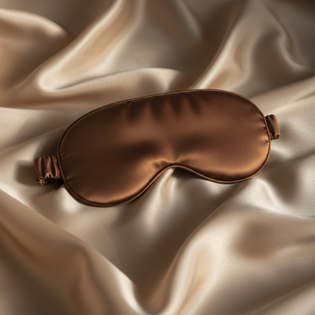 Bronze silk sleep mask